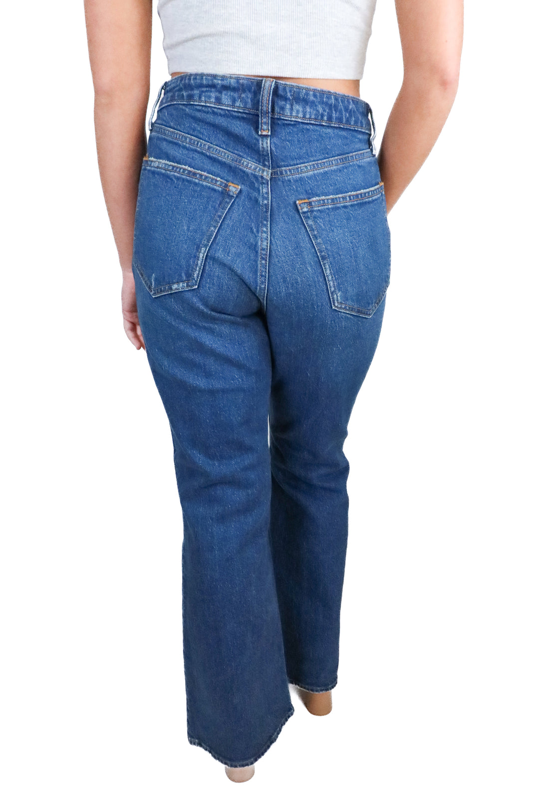 abercrombie high rise vintage flare jeans (27/4r; retail $90)