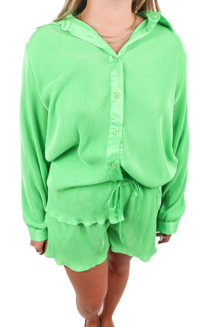 blue b green plisse set (L)