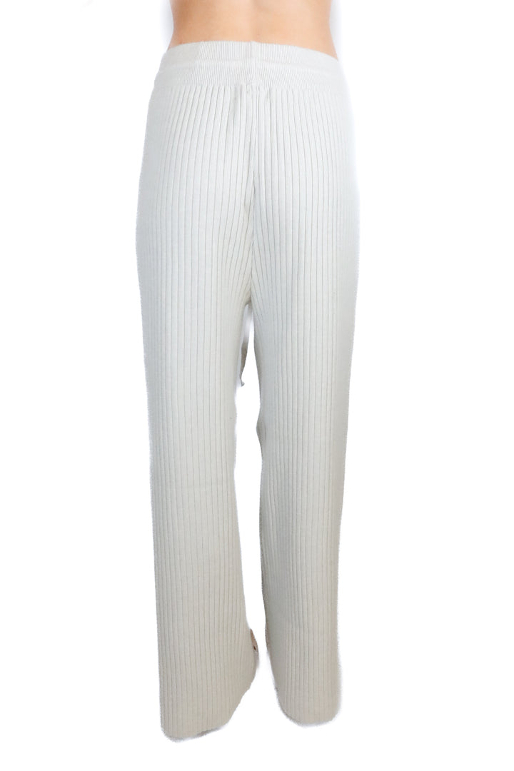 beige botany grey ribbed lounge pants (s)