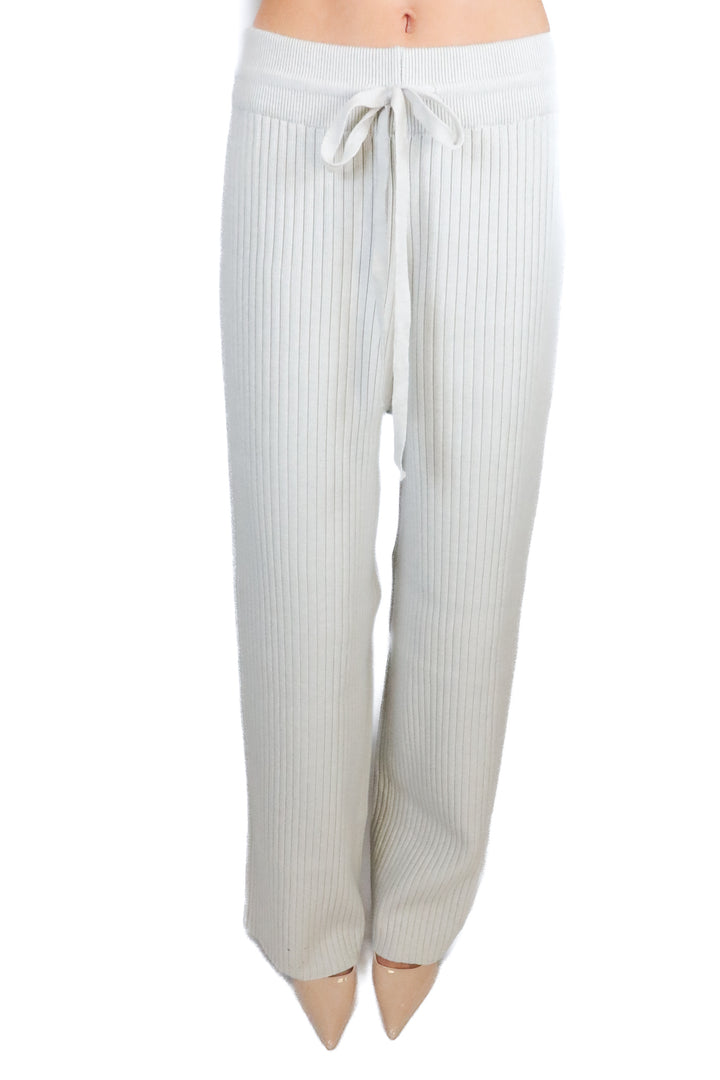 beige botany grey ribbed lounge pants (s)