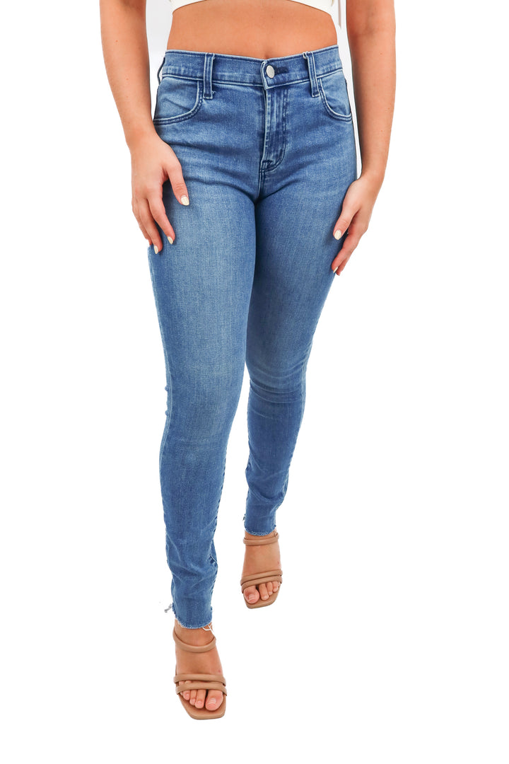 J Brand light wash raw hem skinny jeans (26)