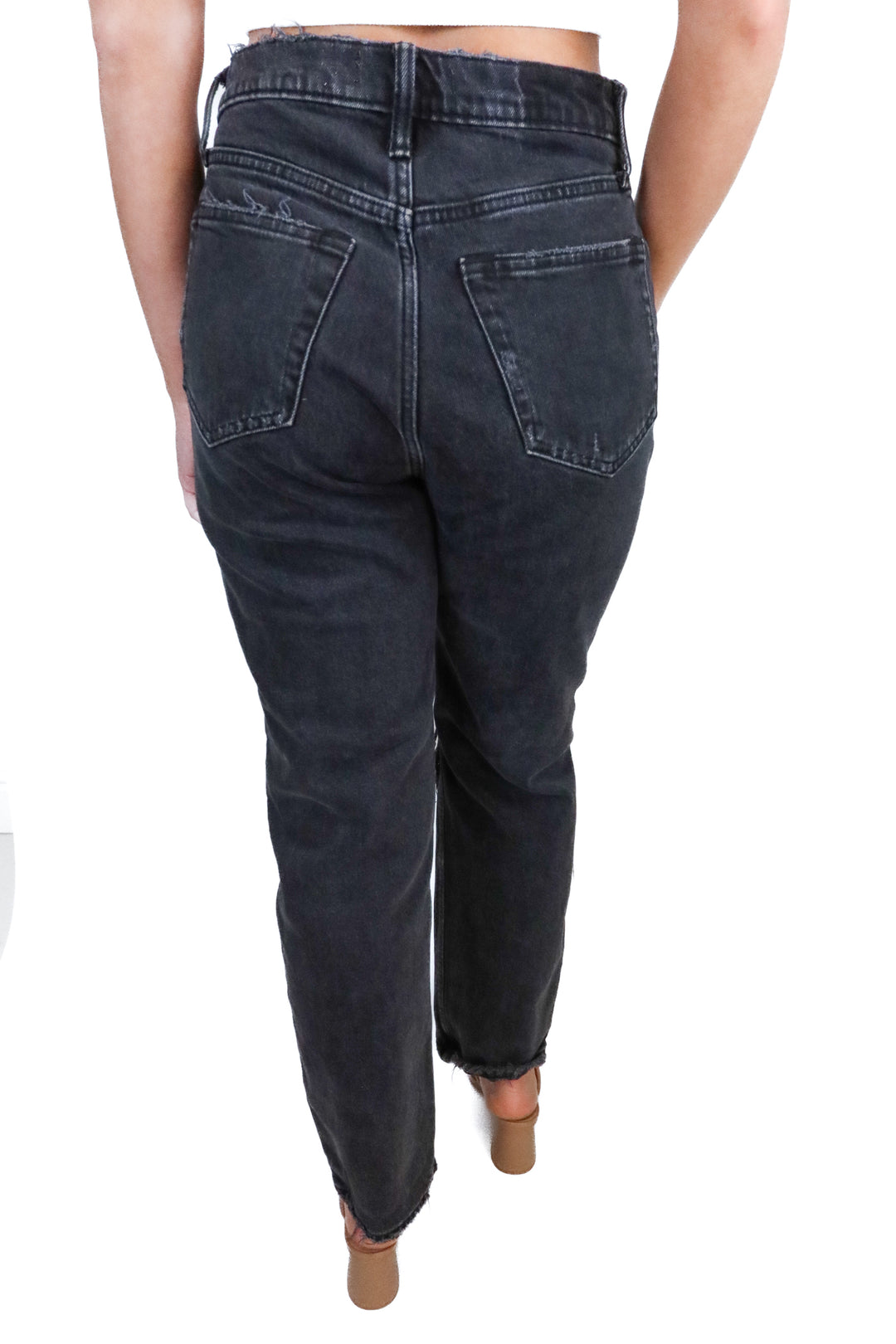 abercrombie black "the dad" high rise jeans (27/4r)