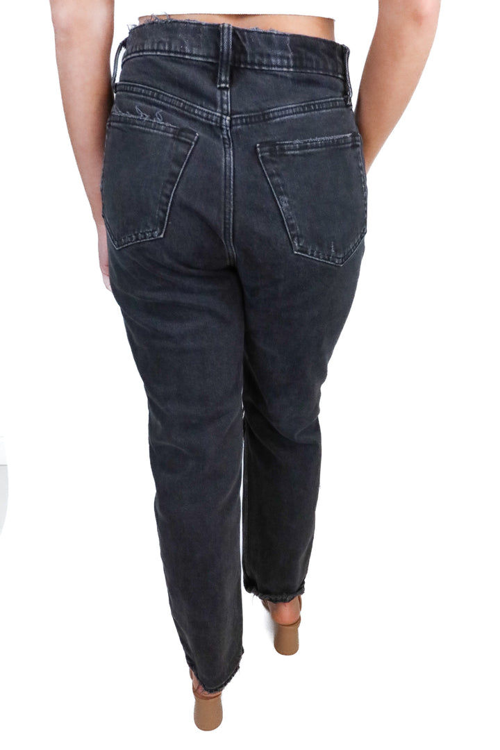 abercrombie black "the dad" high rise jeans (27/4r)