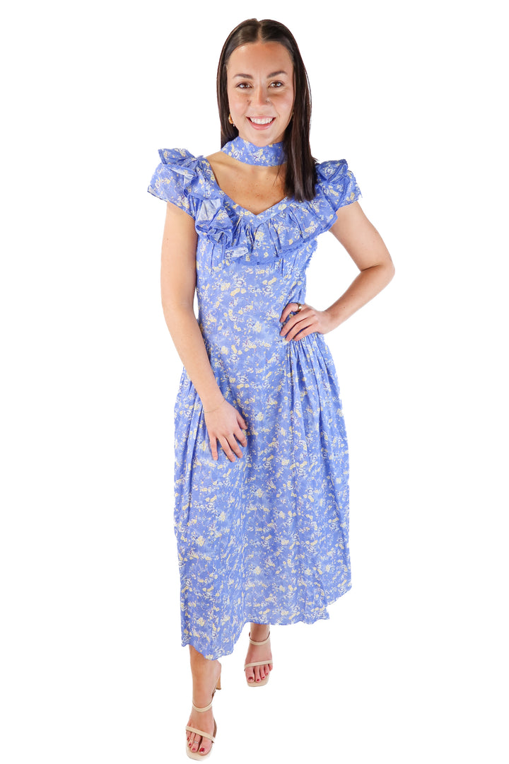 Love Shack Fancy Periwinkle Dress (4; retail $295)