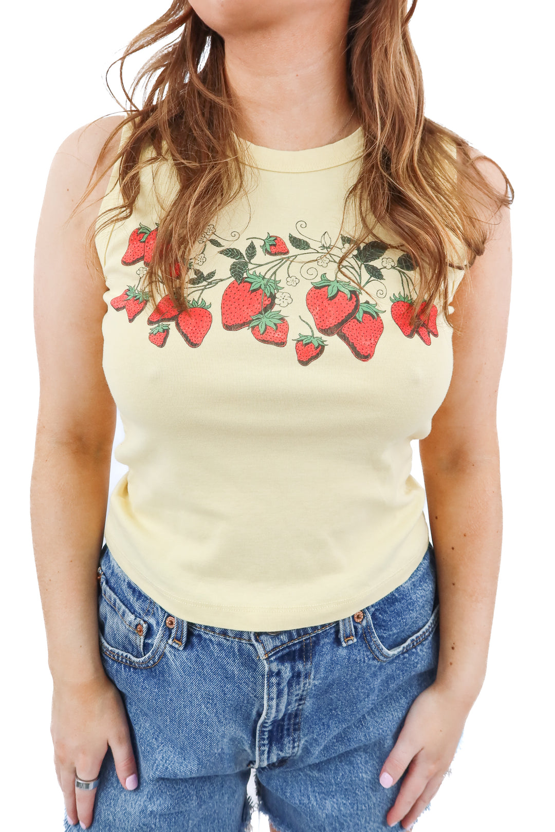 daydreamer yellow strawberry tank (s)