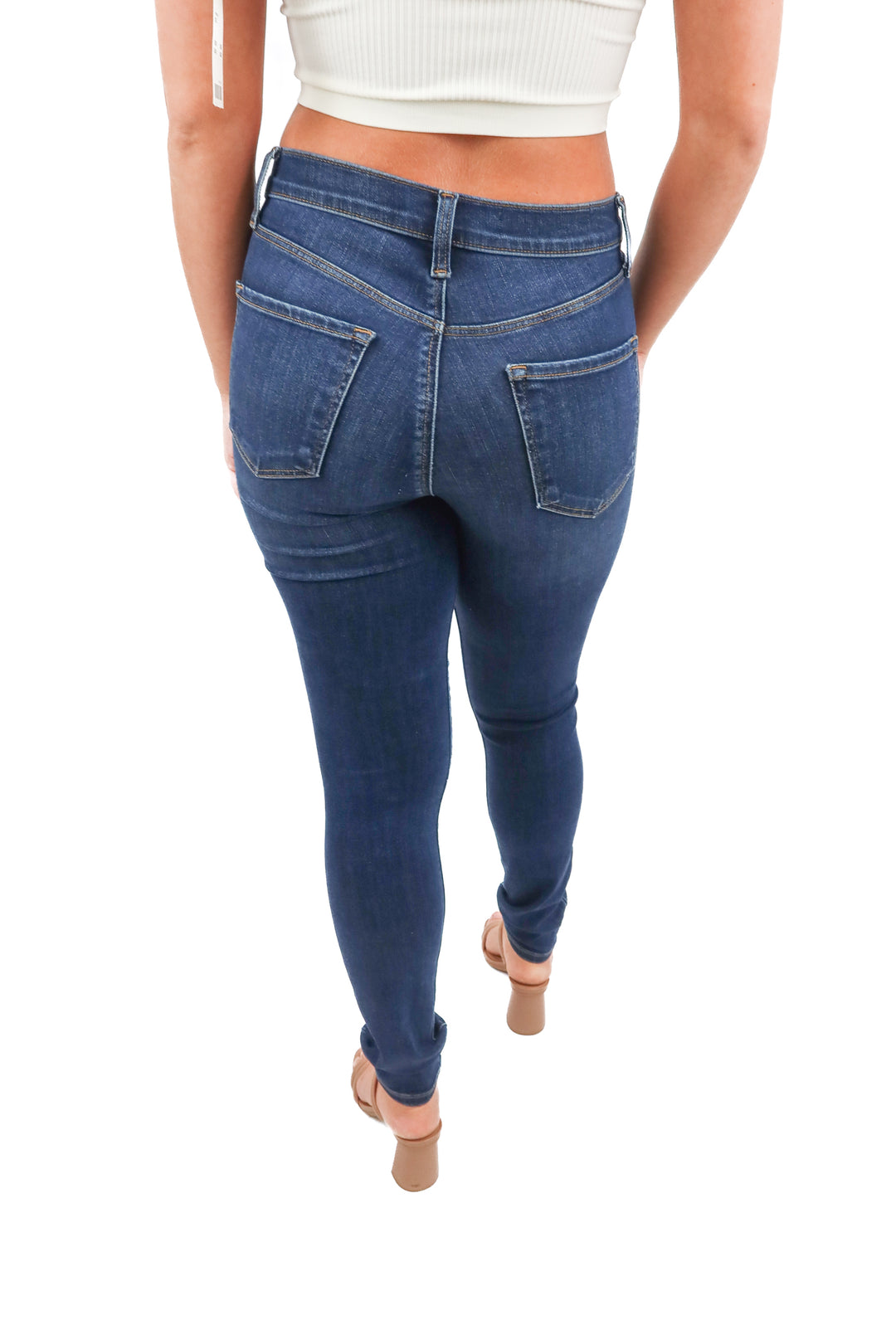 J Brand medium wash skinny jeans (26; retail $198)