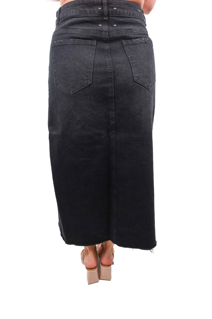 habitual black denim midi skirt (10)