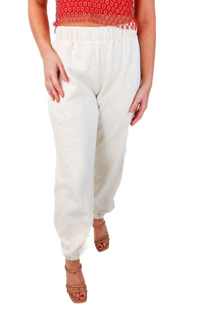 j.galt cream joggers (xs)
