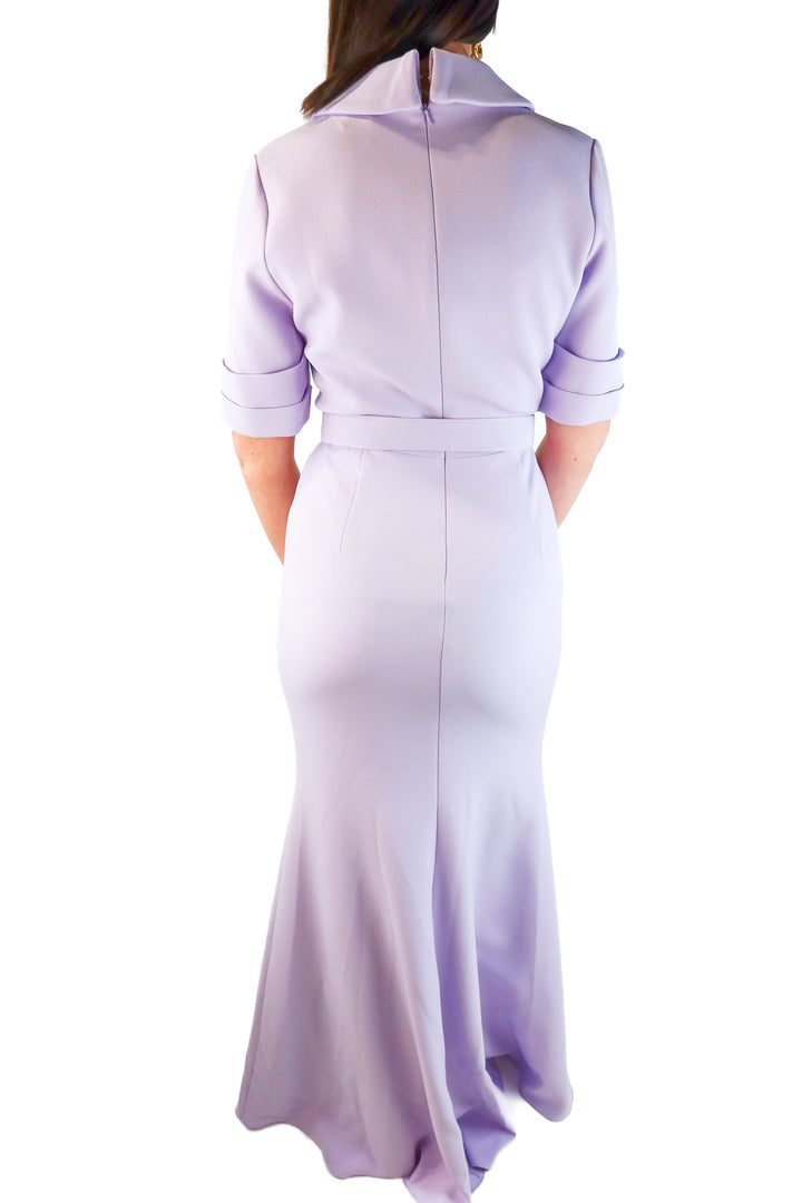 Badgley Mischka Lavender Maxi Dress NWT (6; retail $650)