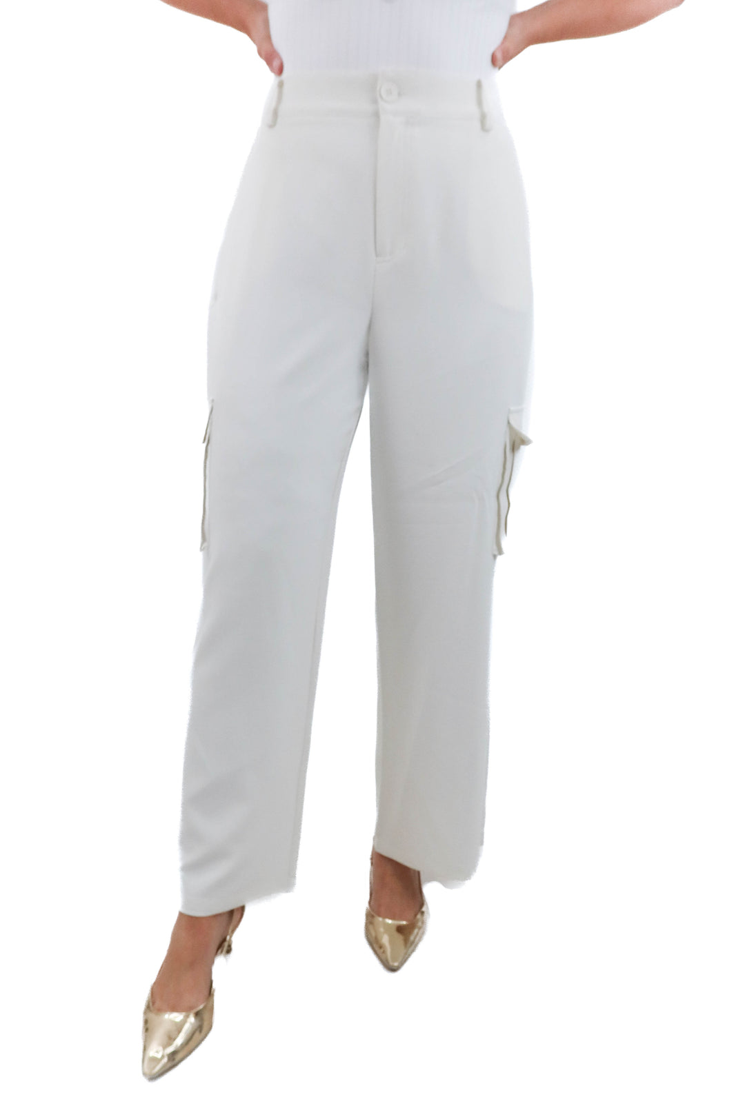 french connection white trouser (8; retail $98)
