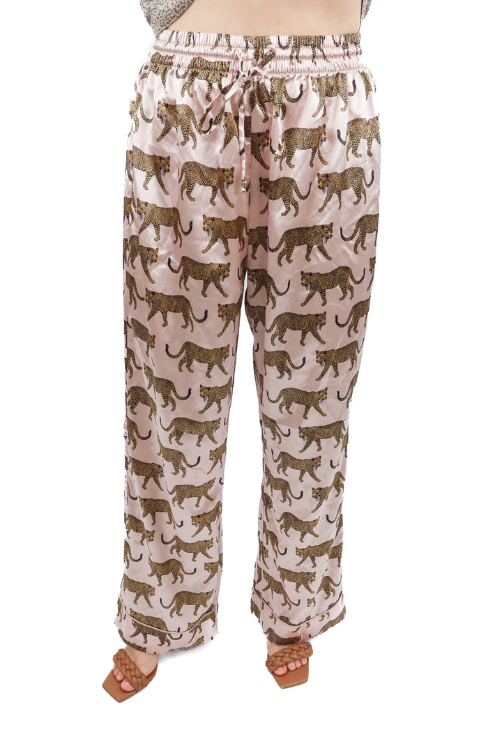 show me your mumu pink cheetah pajama pants (s; retail $65)