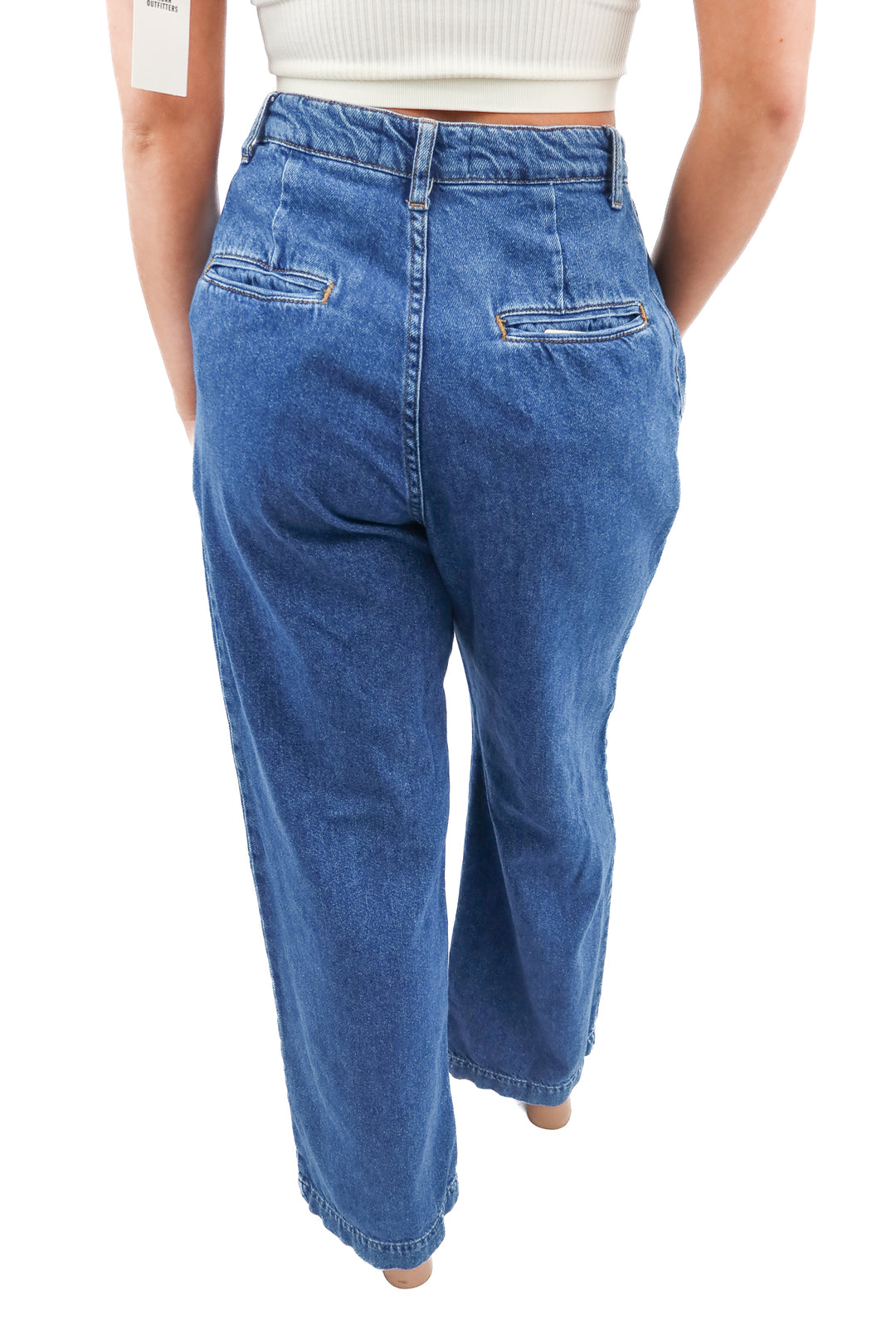 reformation dark wash jeans (26; retail $178)