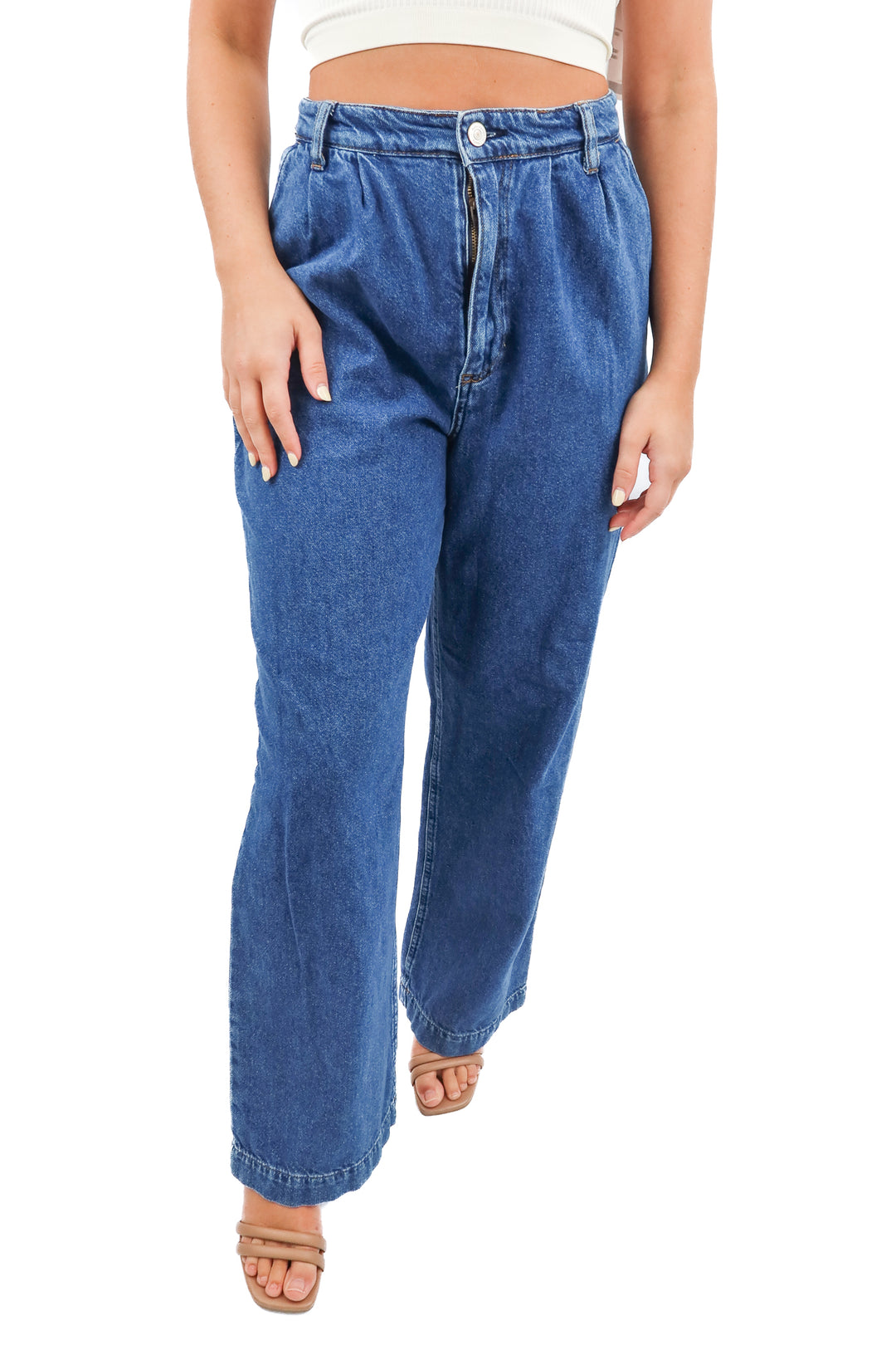 reformation dark wash jeans (26; retail $178)