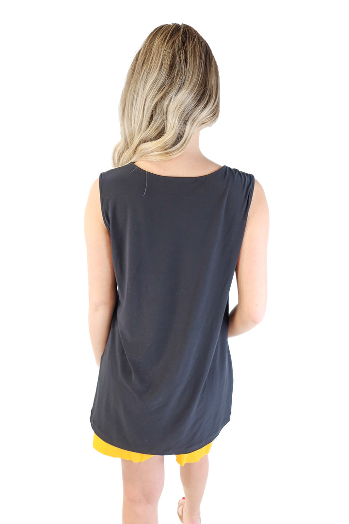 Caroline Rose Black Tunic (M/L; retail $225)*