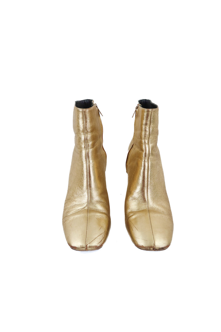 Anine Bing gold boots (39; retail $795)