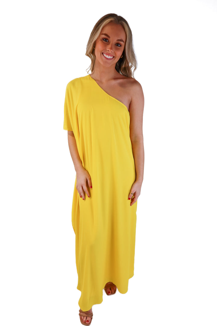 Show Me Your Mumu Yellow Maxi Dress (S; retails for $178)