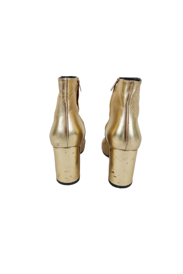 Anine Bing gold boots (39; retail $795)