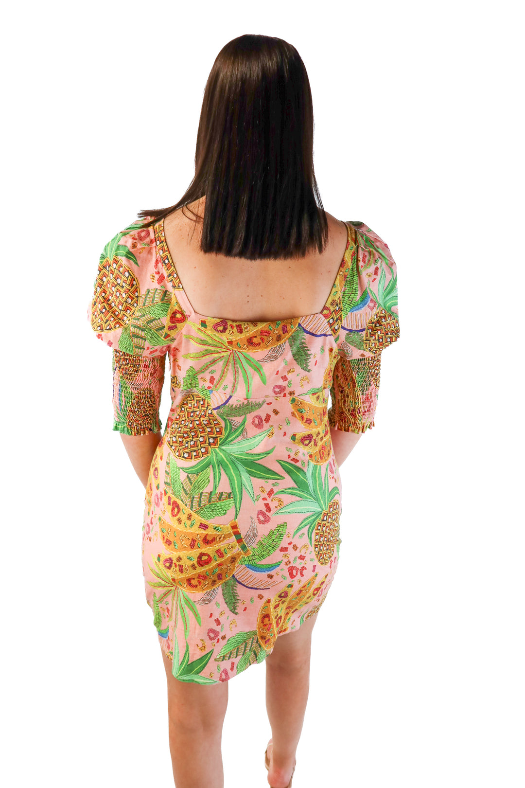 Farm Rio Pink Printed Dress (M; retail $230)