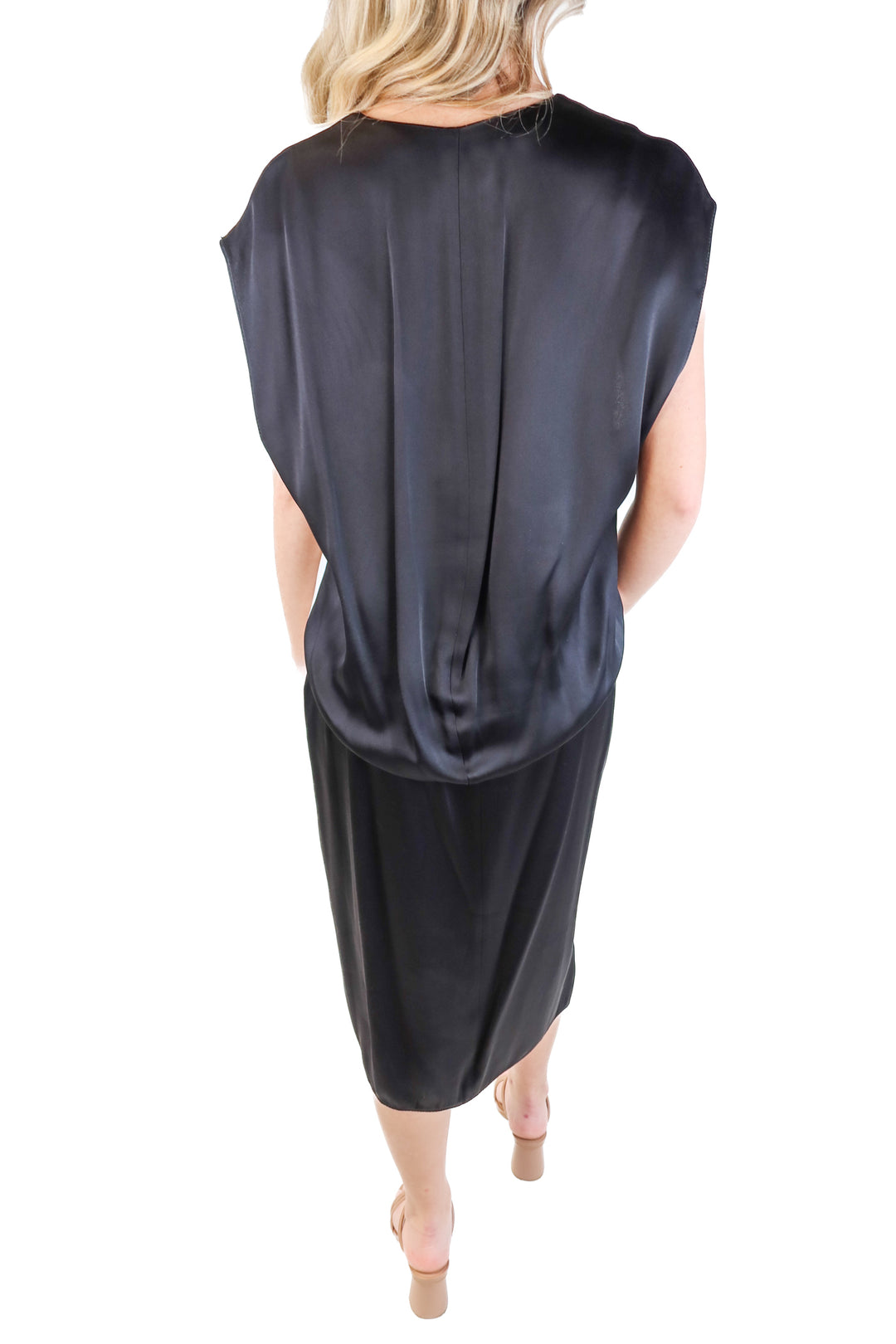 Helmut Lang Black and white asymmetrical dress (4)