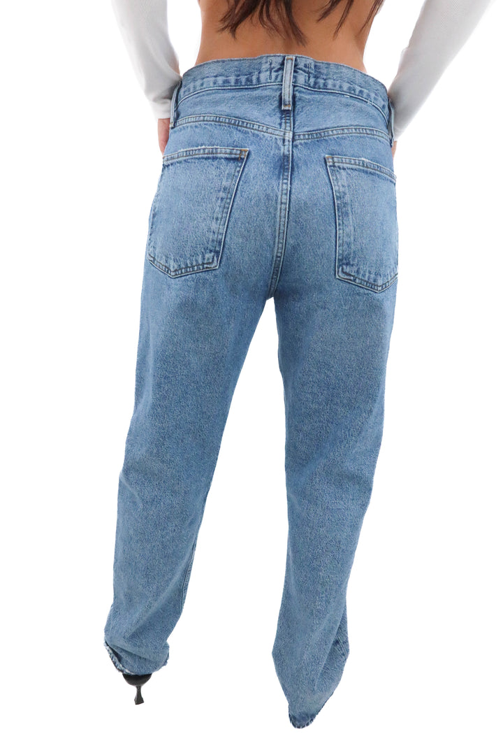 Agolde straight leg, denim (28; retail $218)