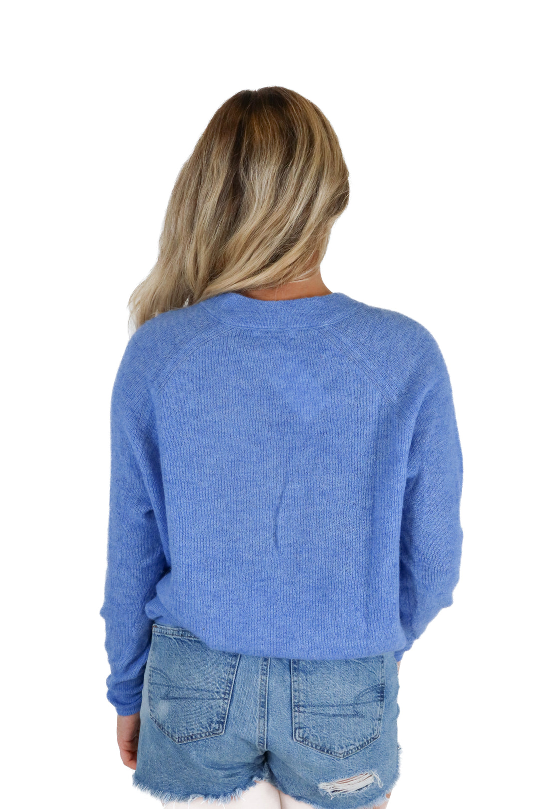 Madewell Cornflower Blue V-neck Sweater (XS; retail $54.97)