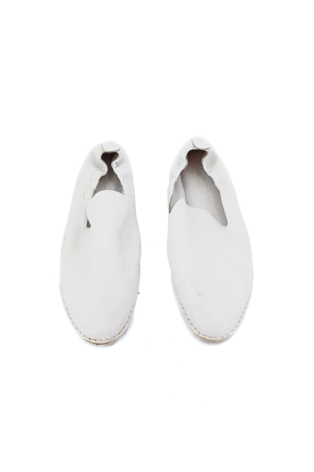Concept white leather flats (7.5; retail $148)