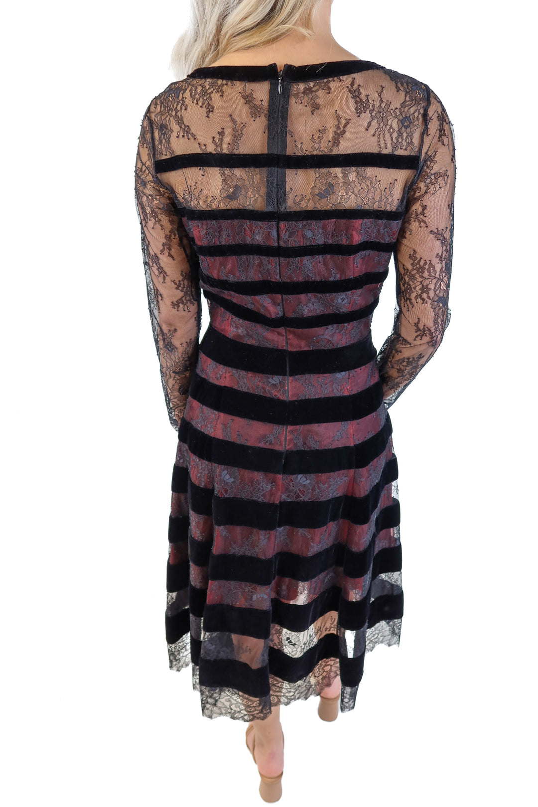 Sachin & Babi noir black lace midi dress NWT (4; retails for $725)*