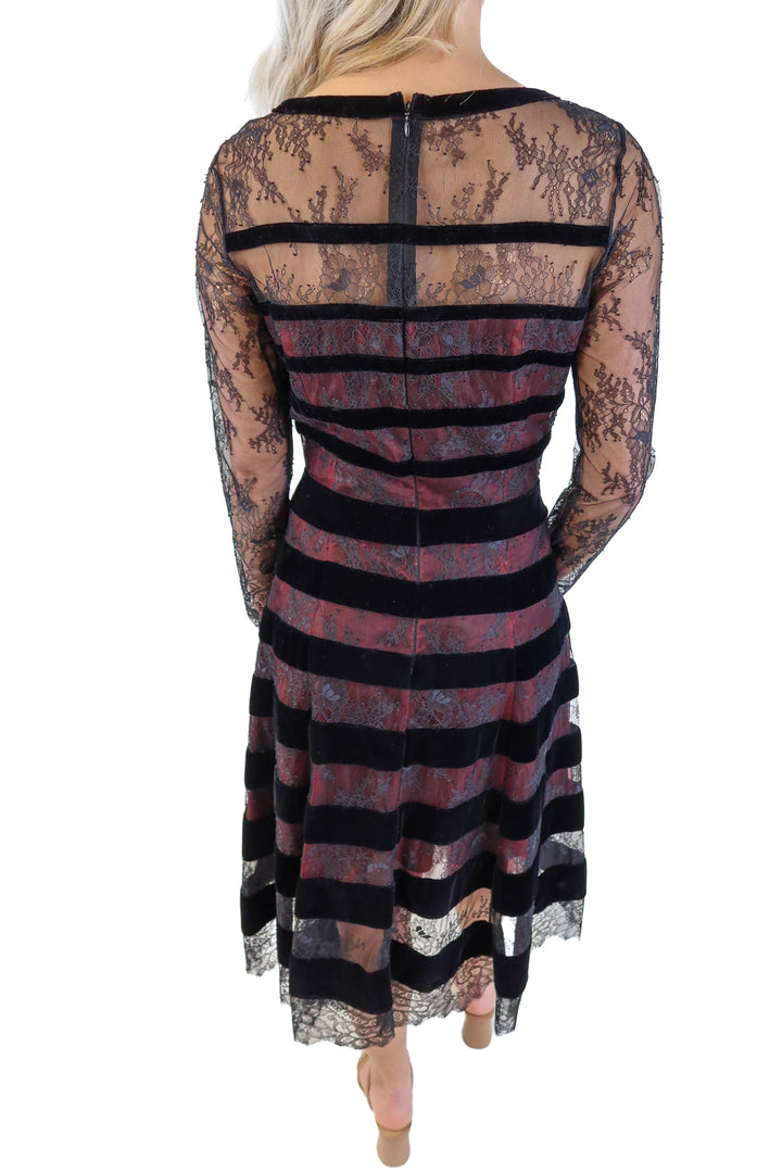 Sachin & Babi noir black lace midi dress NWT (4; retails for $725)*