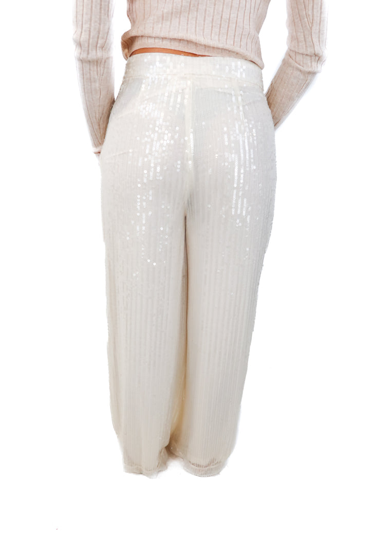 house of harlow white sequin pants (6; retail $123)