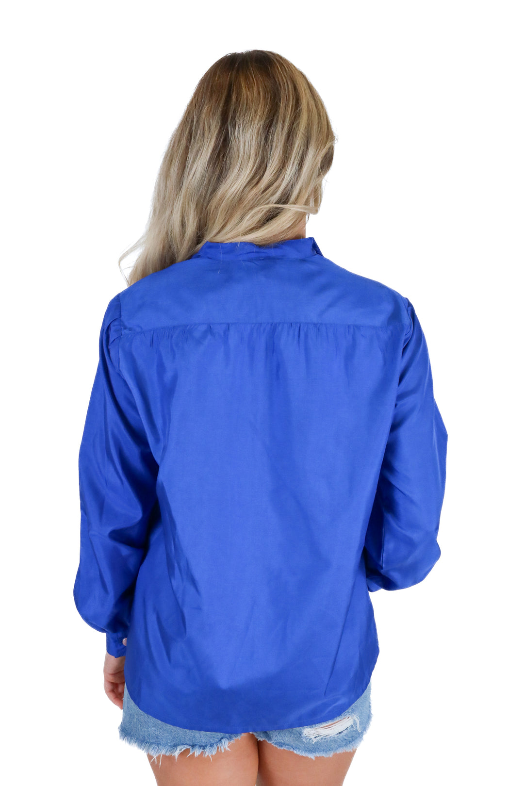 Peroche sky blue long sleeve button down (S)*