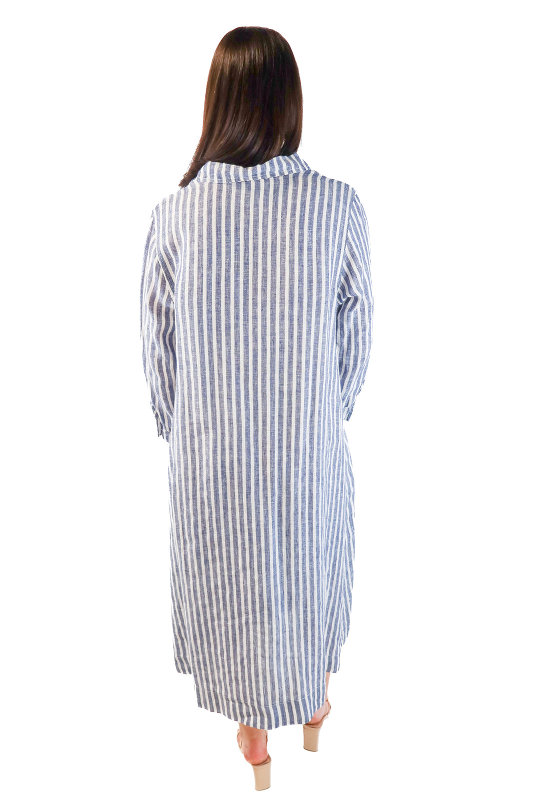 CP Shades Striped Linen Shirtdress (M)