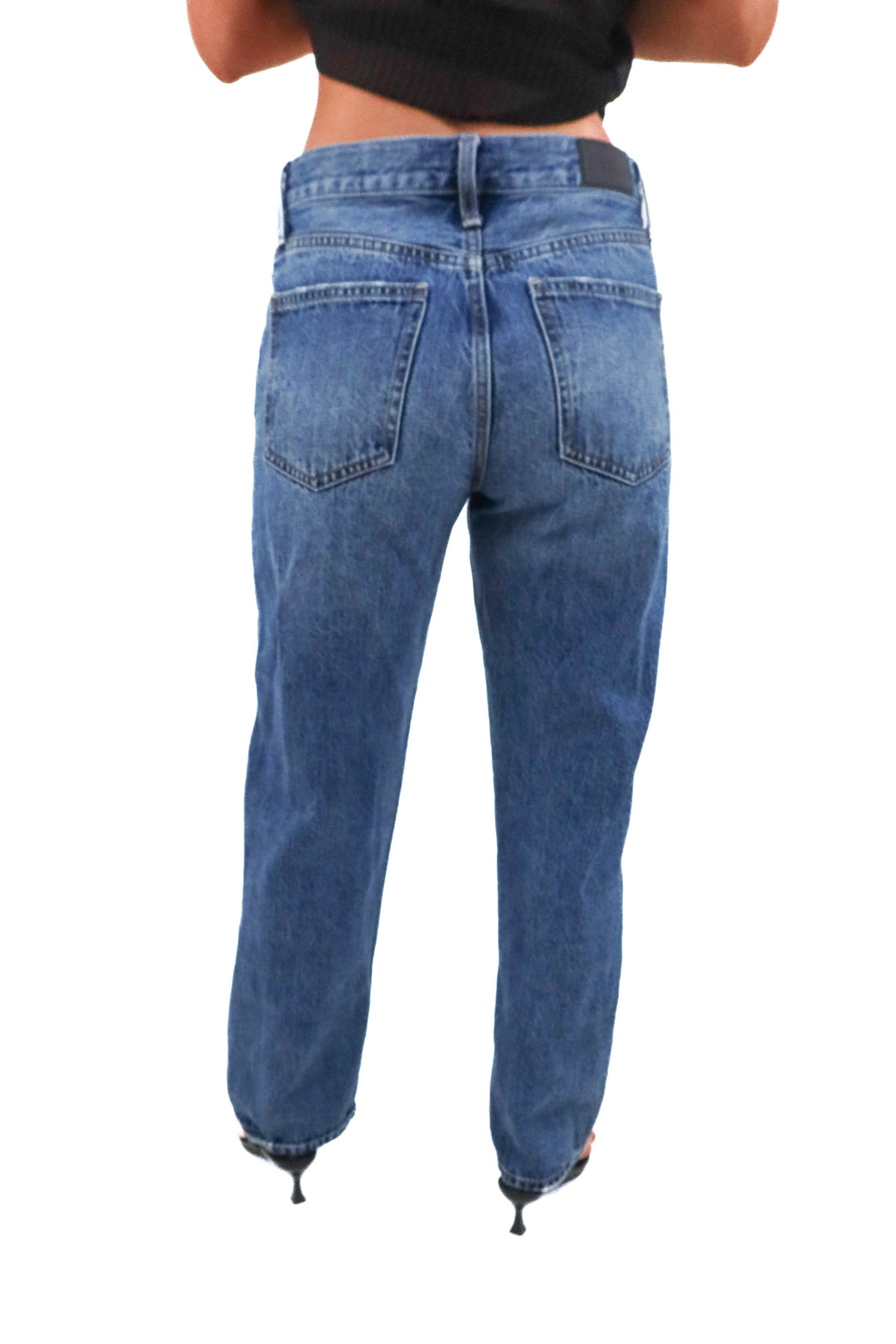 pistola straight leg medium wash jean (26; retail $188)