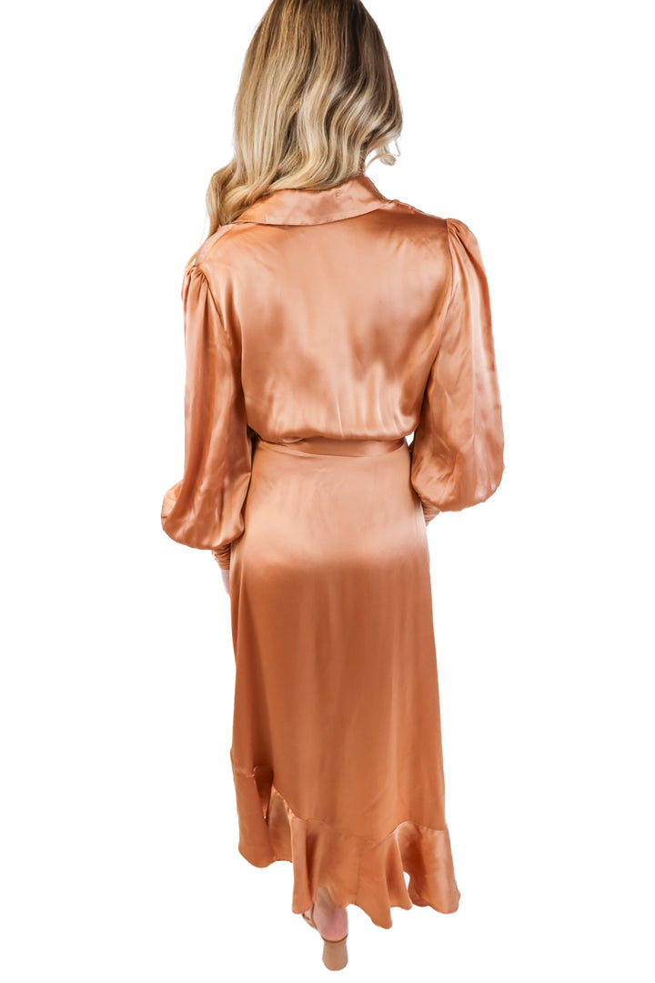Zimmerman Silk Rose Gold Dress (1; retail $763)