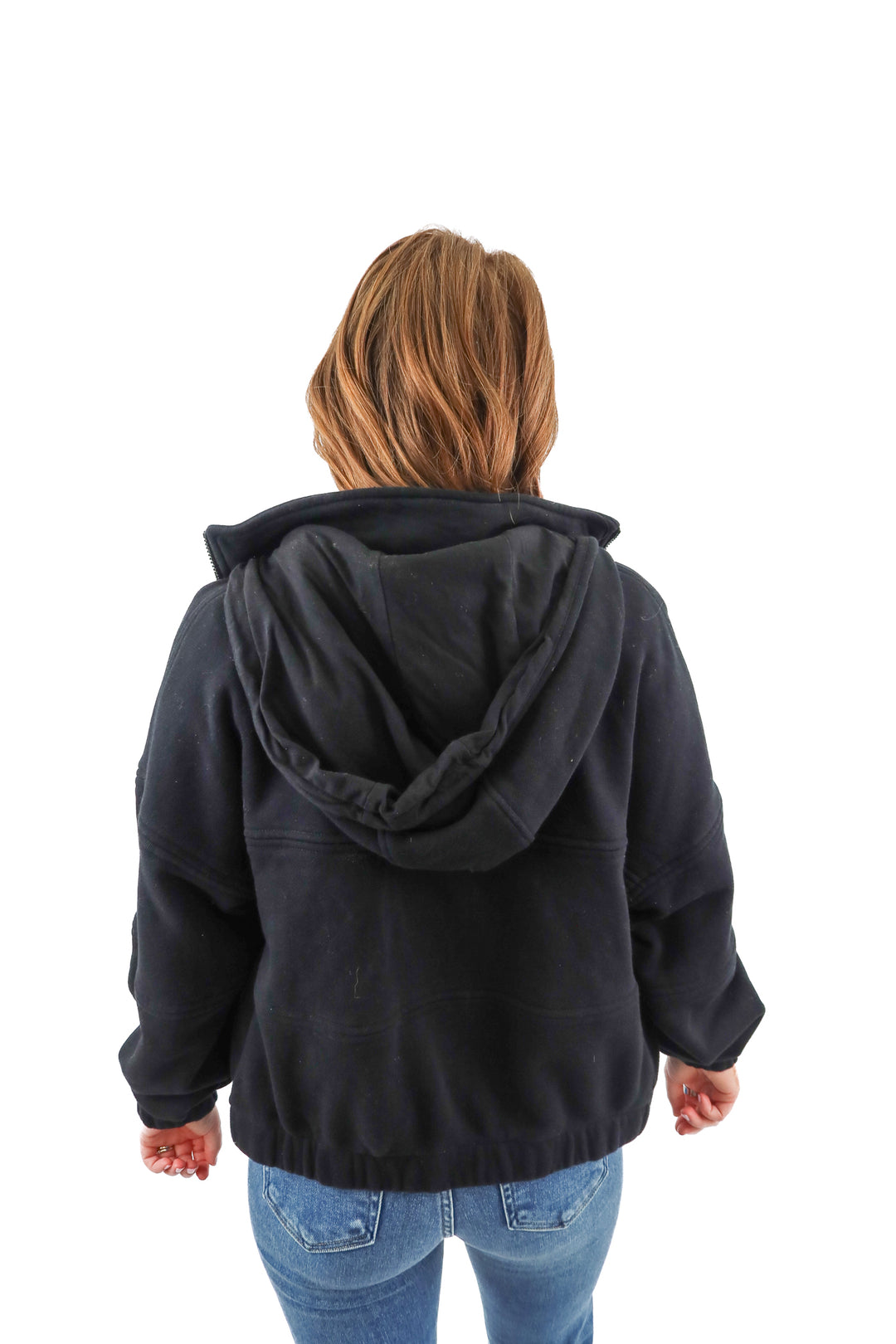 tavi black zip up hoodie (s; retail $138)