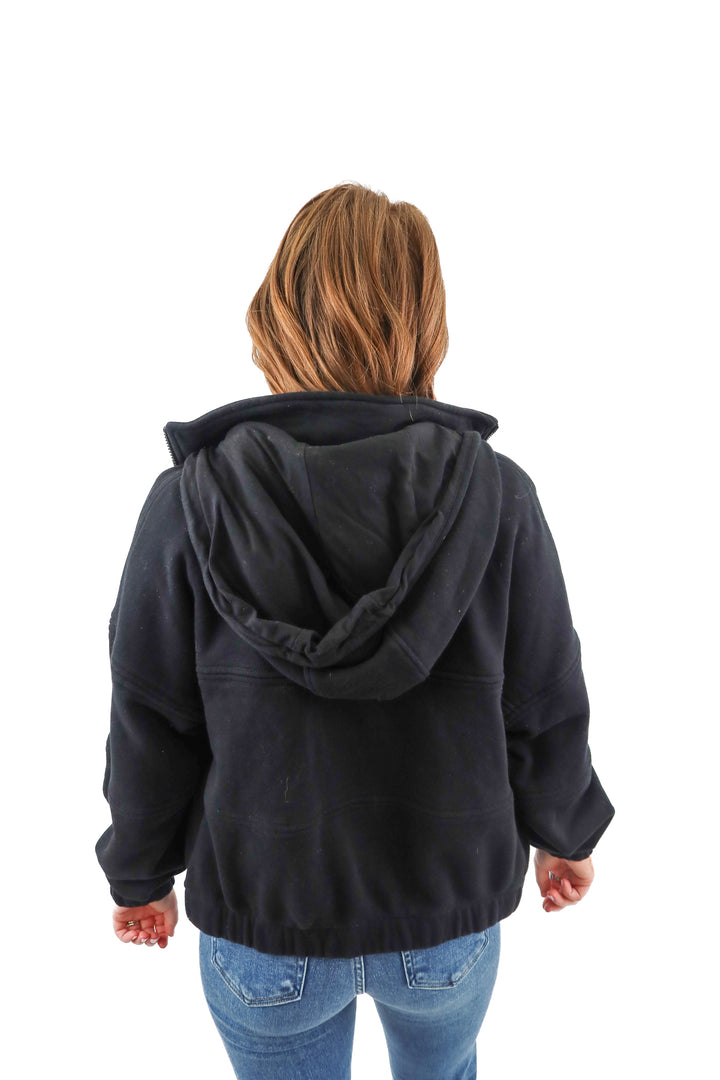 tavi black zip up hoodie (s; retail $138)
