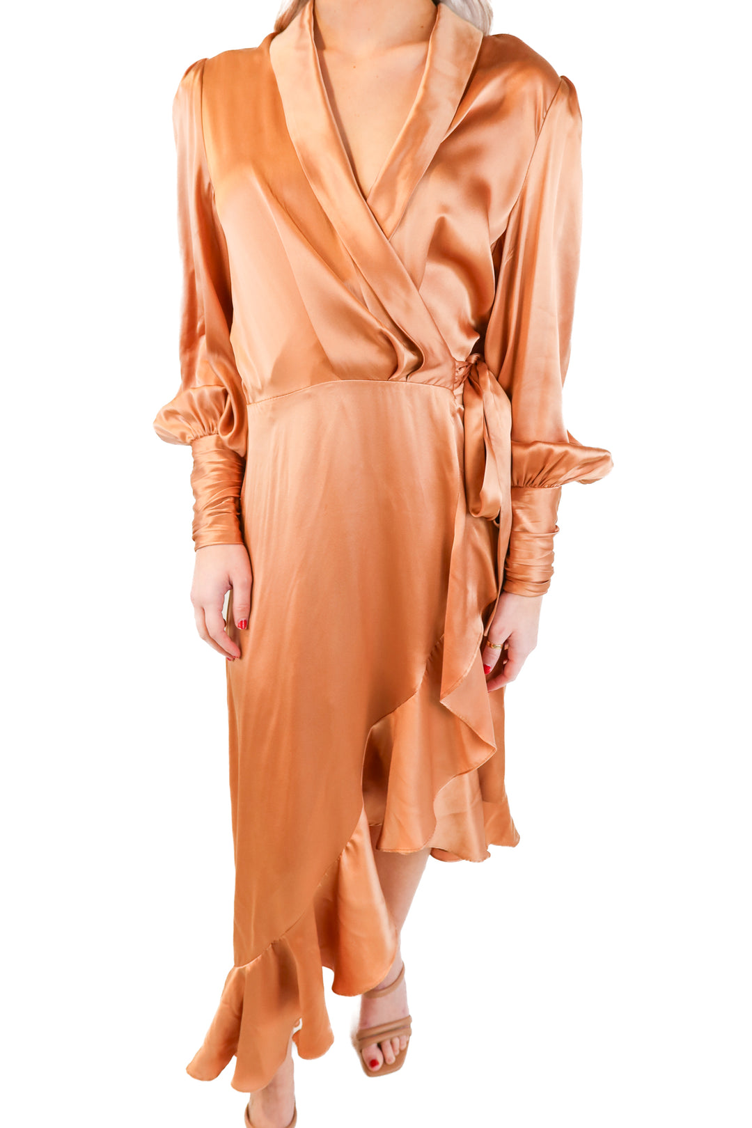 Zimmerman Silk Rose Gold Dress (1; retail $763)