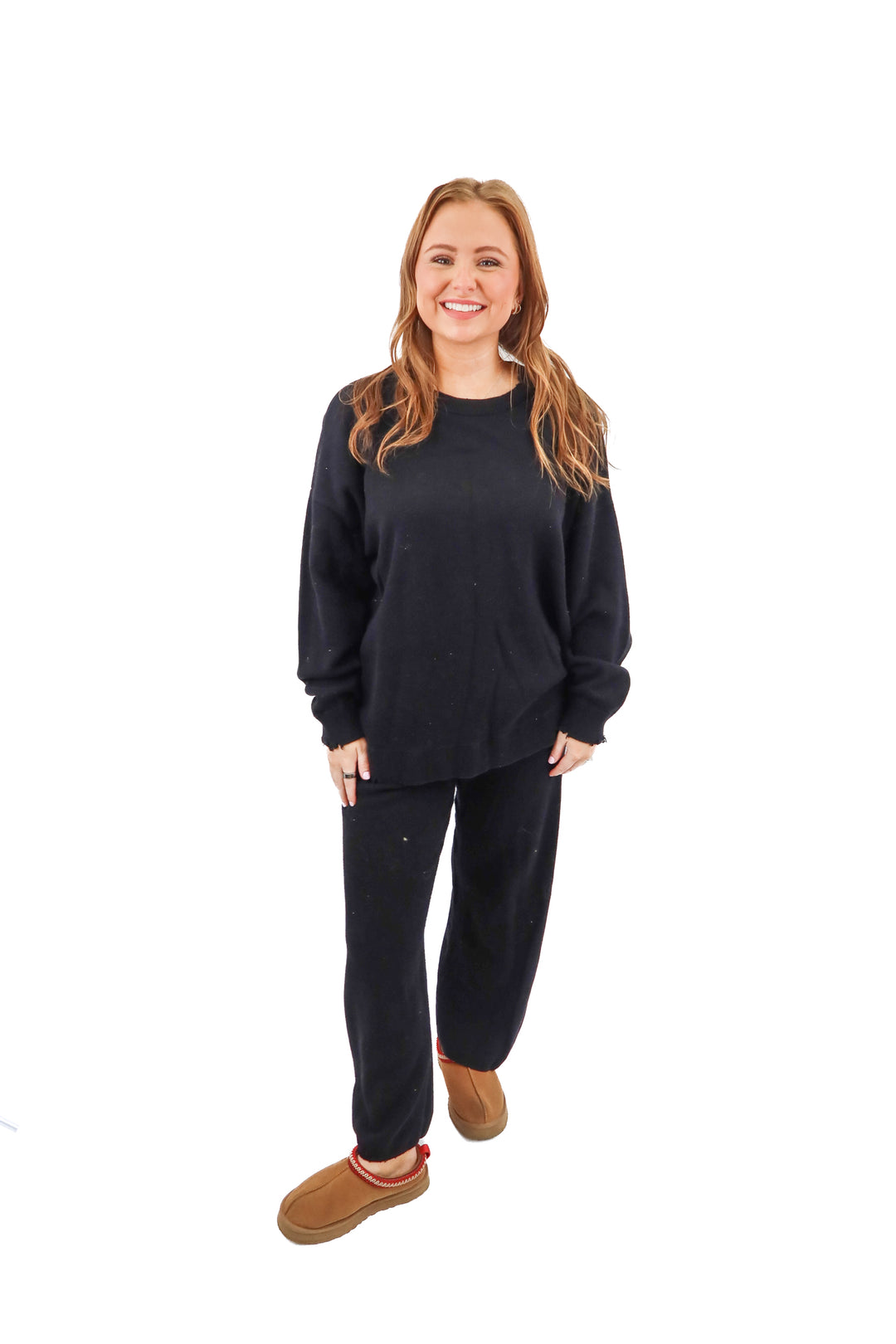 Show Me Your Mumu black long sleeve and pants set (S; retail $275)