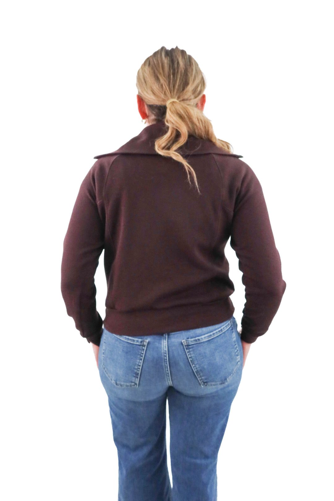 spanx brown pullover (s); retail $128