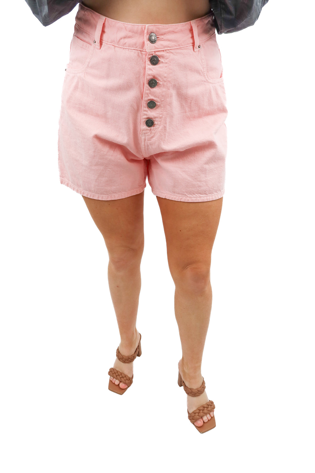 School Rag pink denim shorts (M)