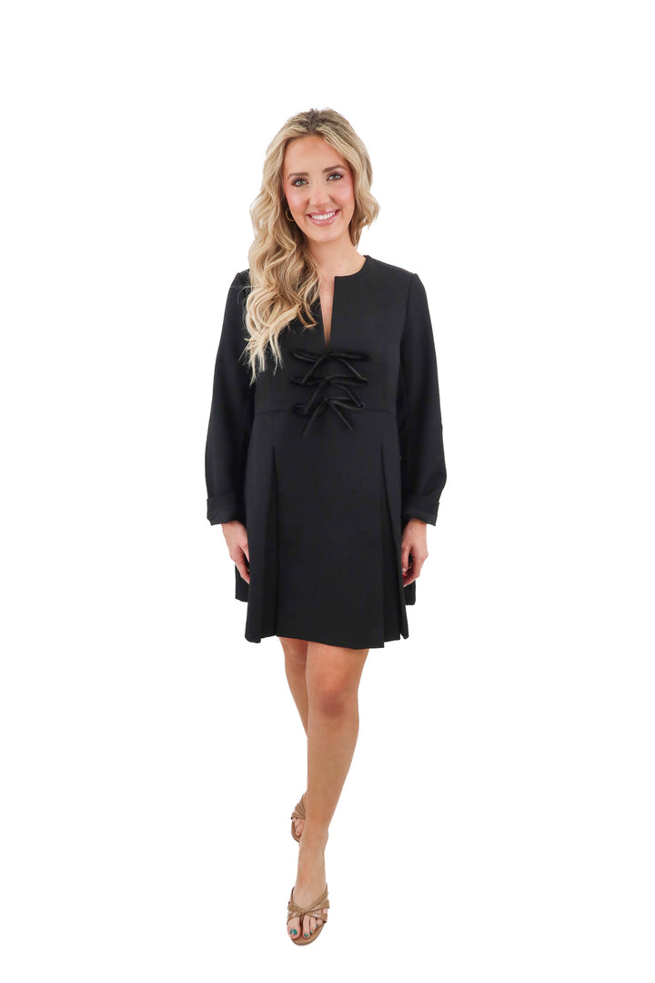 tuckernuck black bow dress (s; retail $228)
