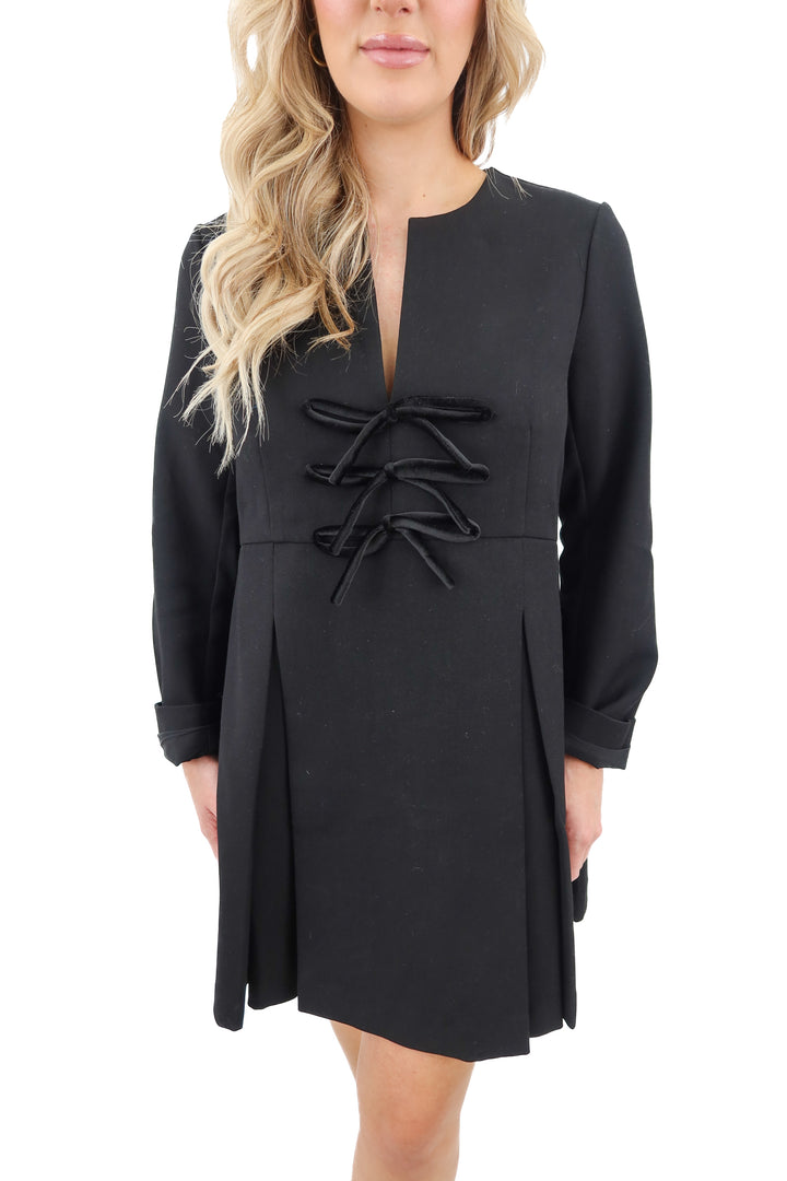 tuckernuck black bow dress (s; retail $228)