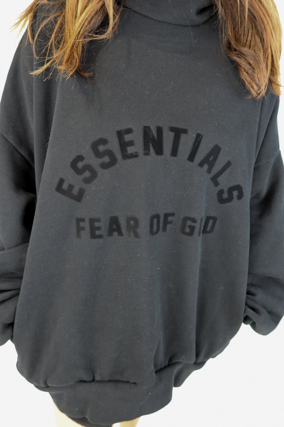 essentials black hoodie (L; retail $130)