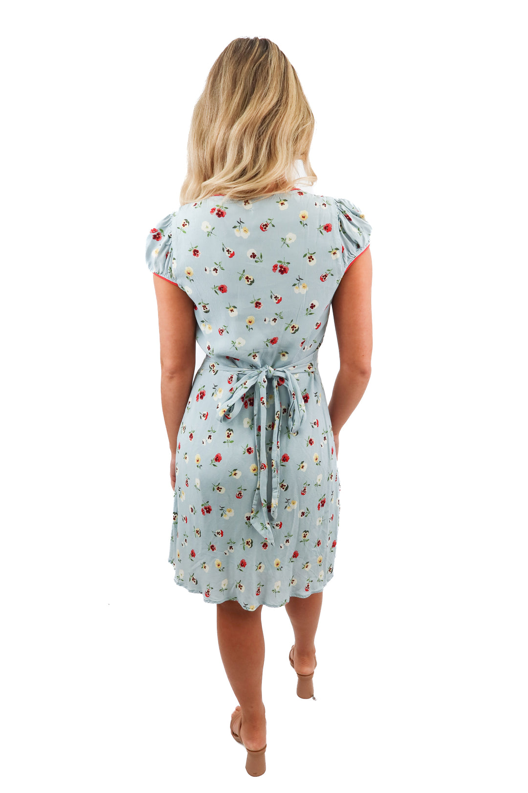 Gap blue floral print mini dress (4)