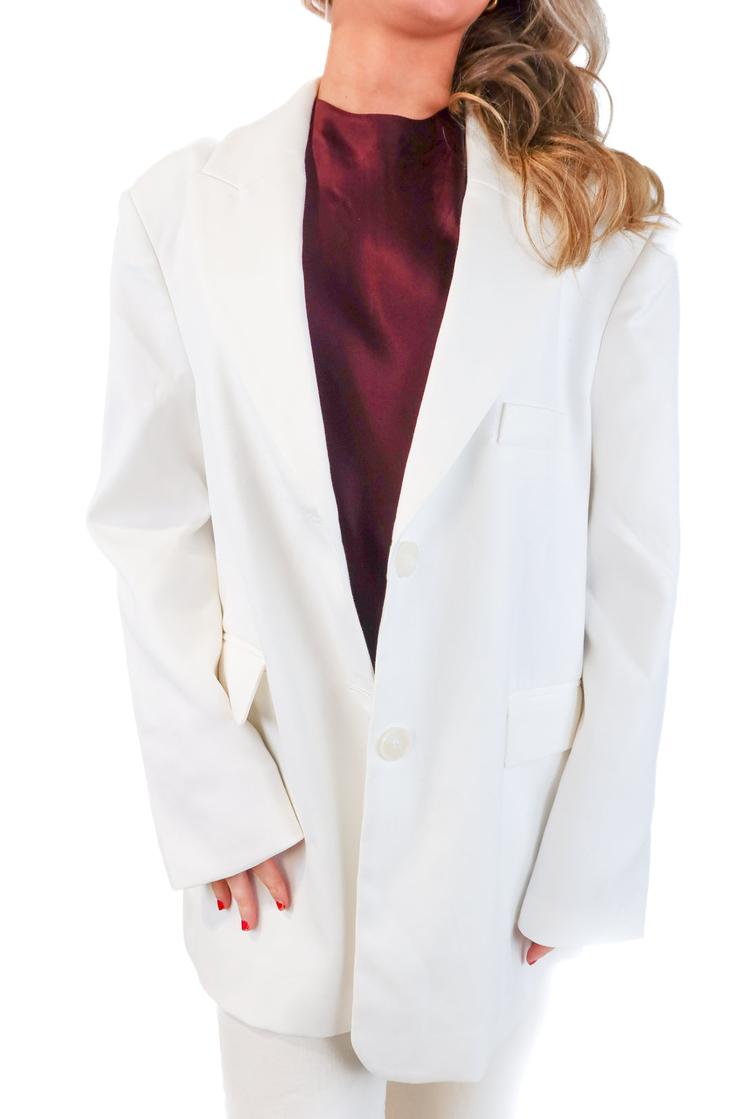 Dissh White Boyfriend Blazer NWT (6; retail $199)