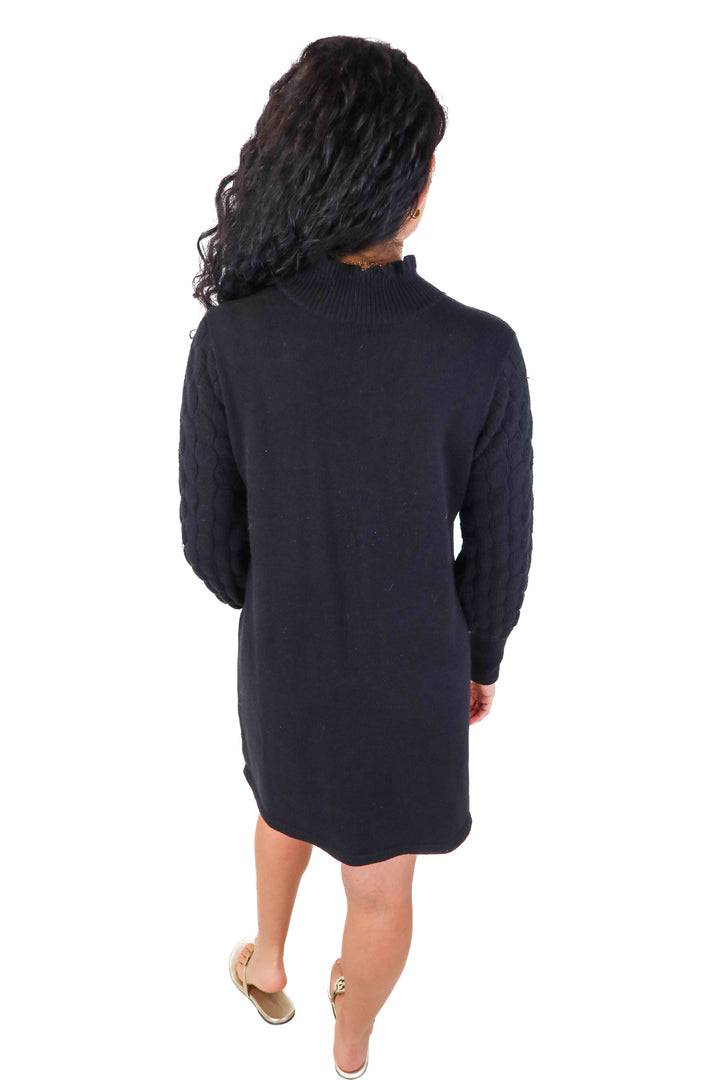 *black turtleneck sweater dress (L)