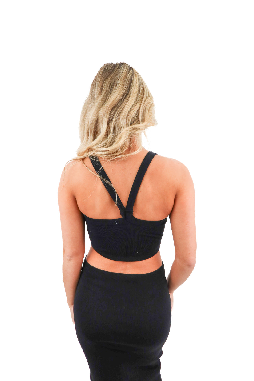 fp movement black ribbed top (XS; retail $40)