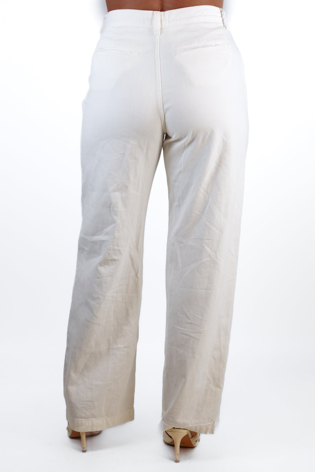 Madewell white wide-leg straight jean (26; retail $148)