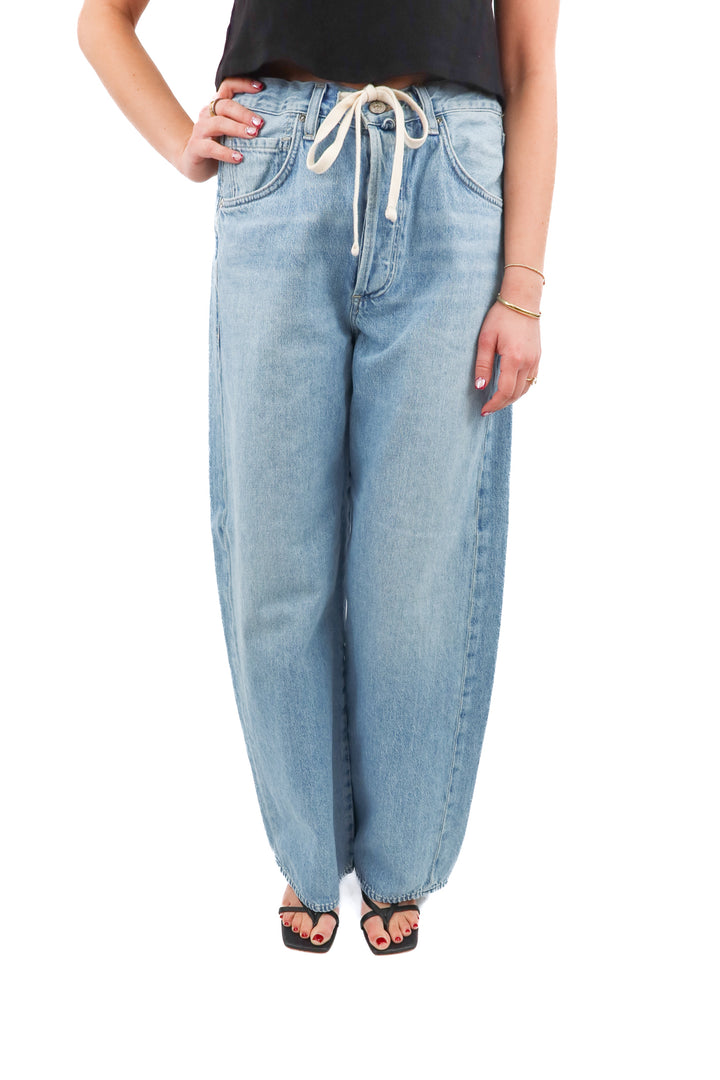 citizens of humanity drawstring light wash jeans (26; retail $298)