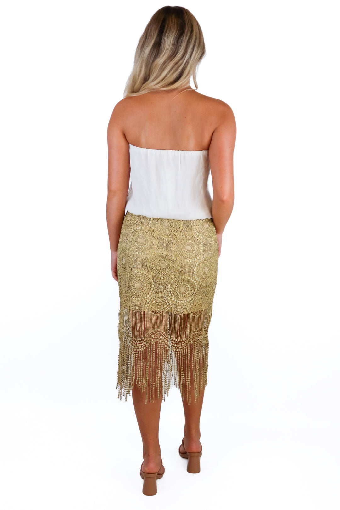 Ramy Brook white w/ gold overlay dress NWT (0; $545)