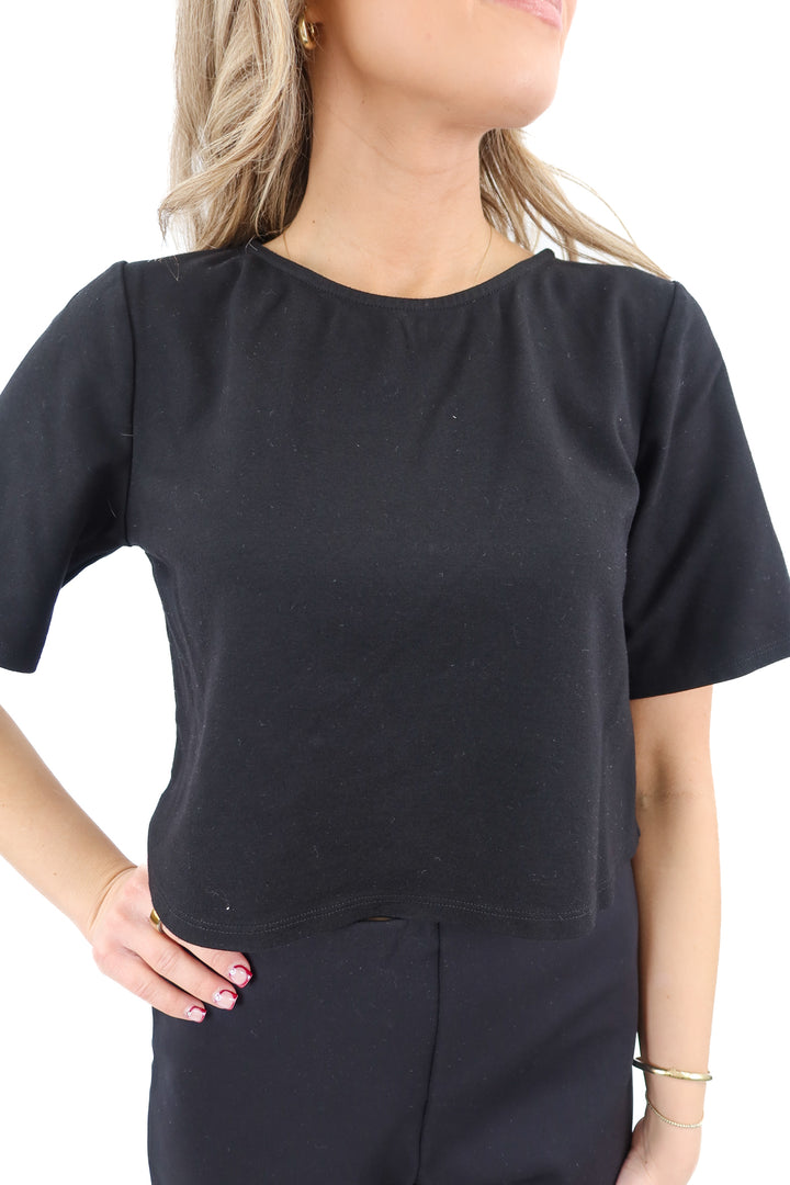 ripley rader black short sleeve top (4; retail $118)
